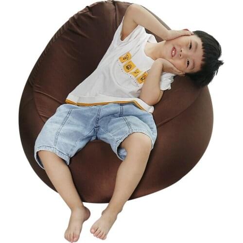Kids Lazy Bean Bag Cover Without Filler Simple Casual Home Living Room Childrens Sofa Set Living Room Furniture Dropshipping