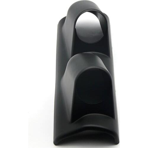 DRAGON GAUGE Black 2" 52mm Universal A-Pillar Dual Holes Dash Gauge Meter Pod Mount Holder Left Hand Drive