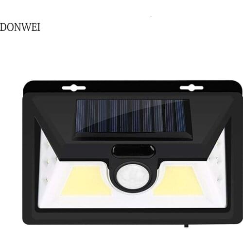 COB+LED Garden Solar Lights Waterproof Outdoor Solar Lamp Wide Angle Solar Motion Sensor For Pathway Garage Security Wall Lamp