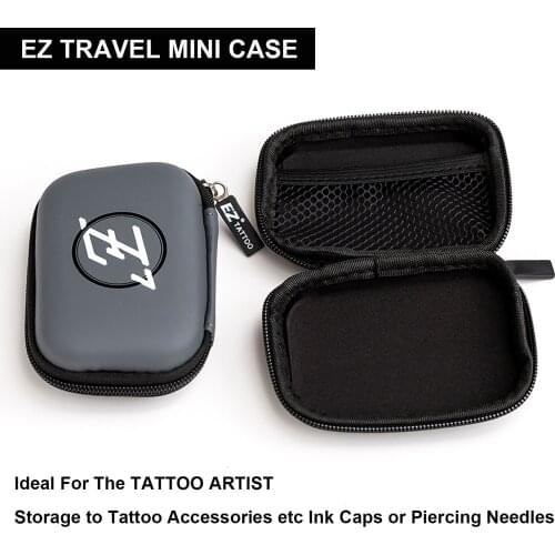 Nice Packing ! EZ Tattoo Mini Case Travel Case Rectangle Shaped Portable Protection Hard Case EZ Logo Zipper forTattoo Equipment