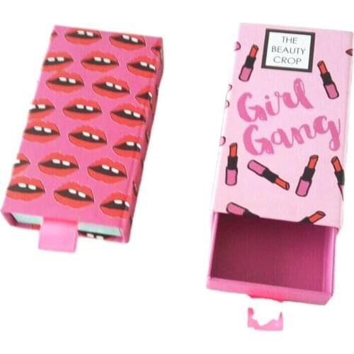 Custom design make up box set skin care packaging lipstick slide cardboard box