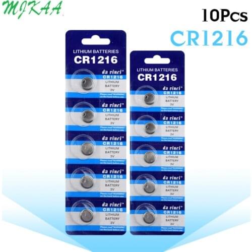 10pcs/pack CR1216 Button Batteries DL1216 BR1216 Cell Coin Lithium Battery 3V CR 1216 5034LC For Watch Electronic Toy Remote