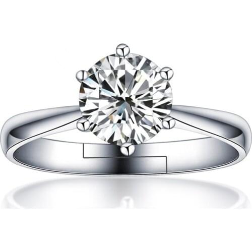 CHE136 Hot sell fashion classic shiny crystal female ring 925 sterling silver ladies`finger rings jewelry gift wholesale cheap