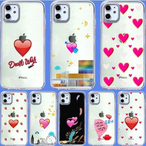 Heart Cute Star Phone Cases For iPhone 12 6 Mini Pro XS Max X XR 11 8 Plus Luxur Soft TPU Airbag Cover 12Pro 11Pro 12Mini