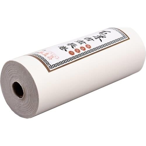 Half-ripe Xuan Paper Chinese Painting Raw Rice Paper 100m Calligraphy Half-Ripe Roll Xuan Papers Painting Wtrting Supply
