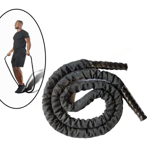 Upgrade Heavy Jump Ropes For Fitness Weighted Adult Skipping Rope With Sheath Total Body Workout 25/38/50mm Exercise Battle Rope