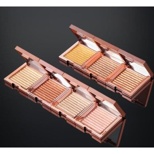 35pcs Wholesale Highlight Private Label Face Makeup Highlighter Palette No Logo Contour Glow Shimmer Illuminator Powder