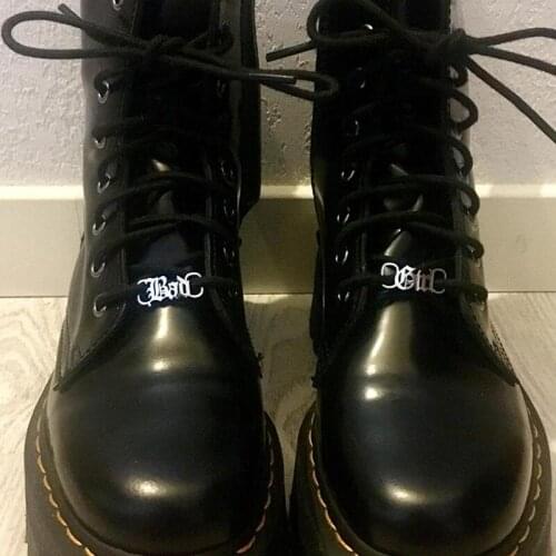 Gold Silver Color Bad Girl Shoe-Buckle For Babygirl Stainless Steel Jewelry Buckie Old English Letter Shoe Decorations Women