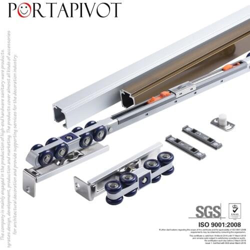 PT Sliding Door Bathroom Kitchen Door Hanging Sliding Wheel Heavy-duty Wooden Door Sliding Barn Door Hardware Rollers Pulley SET