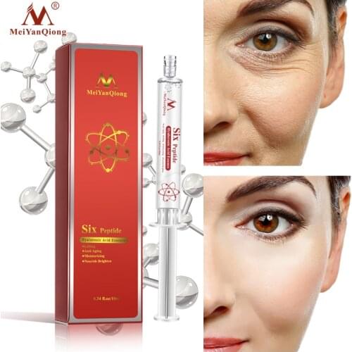 Six Peptide Hyaluronic Acid Essence Anti Aging Lifting Face Serum Repair Concentrate Rejuvenation SAnti Wrinkle kin Care Cream