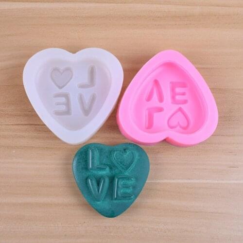 3d Heart Shape Love Letter Handmade Flexible Silicone Soap Mold Soap Mold Soap Making Supplies Chocolate Mold Cake Decor