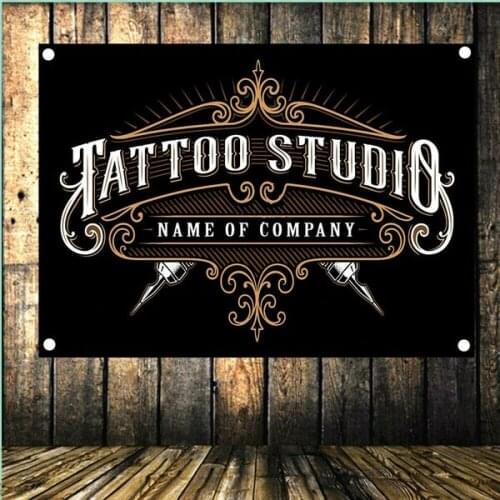 TATTOO STUDIO NAME OF COMPANY Poster Flag Banner Tapestry Barber Shop Decor Metal Tin Sign Poster
