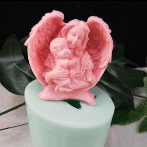 TS0118 Mother Holding Baby Love Mom Craft Silicone Soap Mold Craft DIY Molds Cake Baking Mold Mothers Day Gift