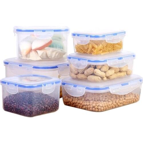 1pcs Reusable Plastic Lunch Box Rrefrigerator Eco-Friendly Bento Boxes Kitchen Food Storage Bowl Kids School Dinnerware