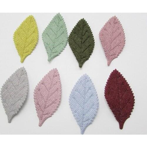 10PCS Leafs Flowers Ball Padded Appliques For clothes DIY Baby hair Clip headwear Decor Ornament Accessories