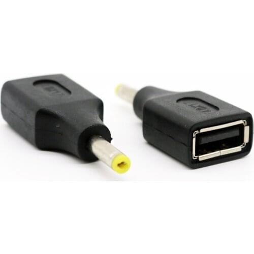 10pcs USB 2.0 A Female to DC 4.0mm x 1.7mm Male Connector Charge Barrel Jack Power Adapter for Small DC USB Electronics Charging