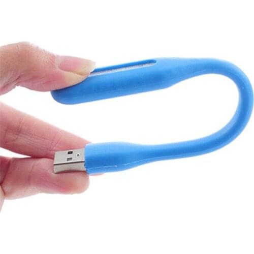 5 Color Mini Flexible Bendable USB Light PC Laptop Notebook Portable Bendable LED Lamp Soft Bright Book Light Random Color 1Pcs