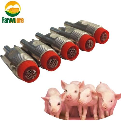5PCS Thicken Pig Automatic Nipple Drinking Animals Water Feeder Farm Tool 20MM Stainless Steel Water Drinking