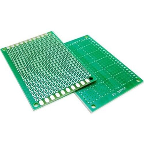 50PC Ssingle Side Prototype PCB nned Universal Breadboard 5x7 cm 50mmx70mm