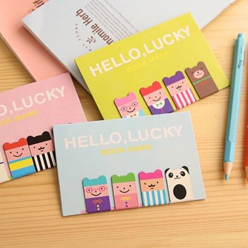 6set/lot Magnetic Bookmarks Lucky boy Metal bookmark Book Page Holder stationary office materials School supplies