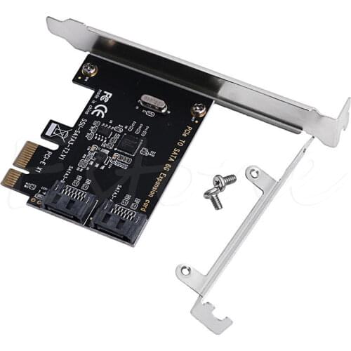 6G PCIe PCI Express to SATA3.0 2-Port SATA III Expansion Controller Card Adapter