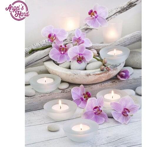 5D DIY Diamond Painting Moth orchid Diamond Cross Stitch Full Square Diamond Embroidery Home Decoration Mosaic Painting