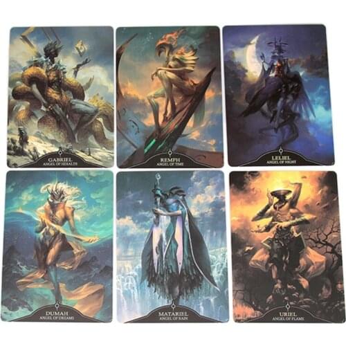 Angelarium Oracle Of Emanations Full English 33 Cards Deck Tarot Family Party Board Game Divination Card Dropship