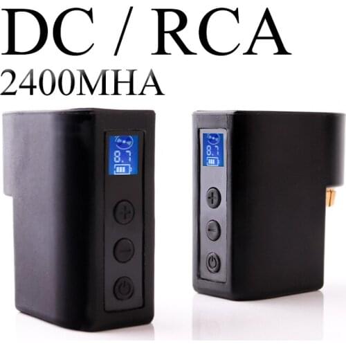 Tattoo Wireless Power Supply for Rotary Machine pen 2400mah Mini Tattoo Battery Pack with LCD Screen RCA/DC Tattoo supplies