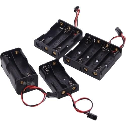 Battery box AA/AAA 2 sections 3 sections 4 sections in series with SM2.54mm-2P plug terminal line No. 5 and No. 7 battery holder