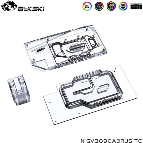 Bykski Video Memory Water Cooling Back Plate Block For Gigabyte AORUS Geforce RTX 3090/3080 MASTER 10G/24G ,N-GV3090AORUS-TC