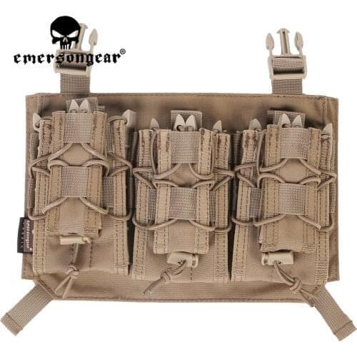 Emersongear Tactical Fast Clip Panel Pistol M4 Mag Pouch Magazine Storage Bag APC Combat Vest Airsoft Paintball CS Game Gear