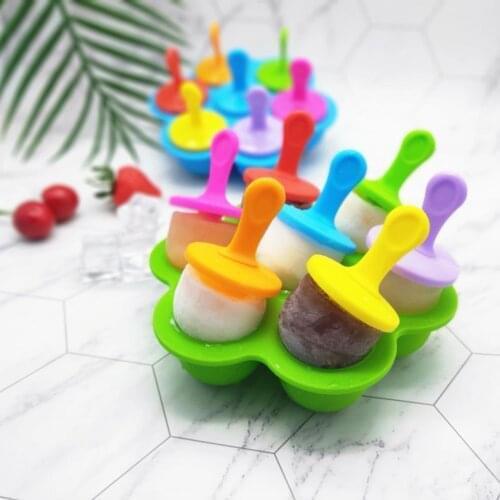 Ice Cream Mould Baby Food Storage Container Non-Stick Ice Cube Trays Egg Steamer Rack Chocolate Popsicle