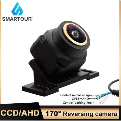HD 1920*1080P Night Vision Fisheye Lens Vehicle Reverse Backup Rear View AHD CVBS Camera For 2019-2020 Android DVD AHD Monitor