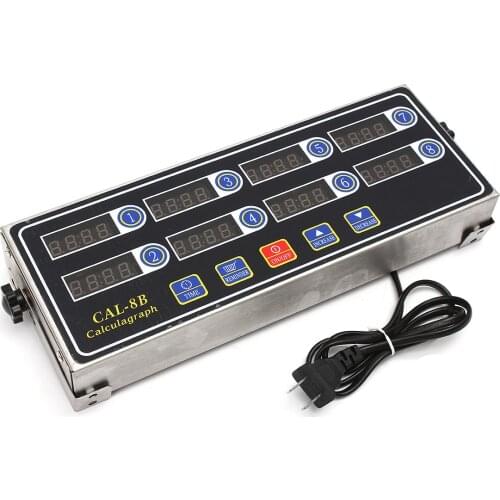 Jiguoor Portable Smart Power Socket 8 Channel Digital Timer CAL-8B Basket Shaking Timing Timer 3 Stage Reminder Timer Switch