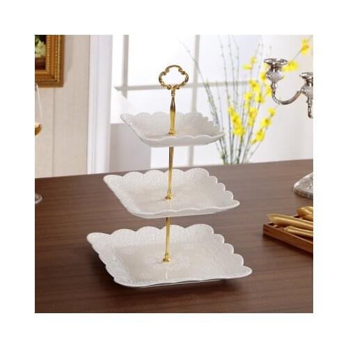 Ceramic layer cake tray fruit dish fruit candy tea pastry dessert frame