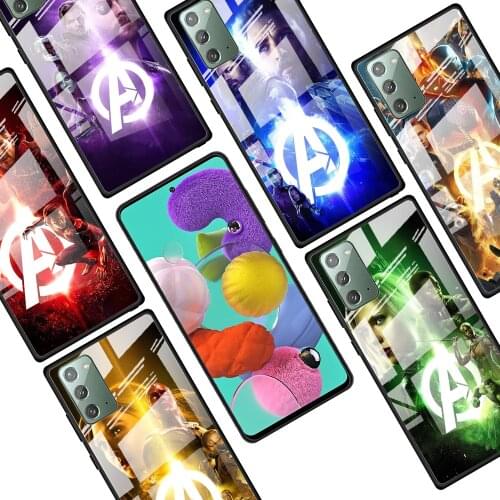 Marvel hero colorful for Samsung Galaxy Note 20 Ultra 10 Lite Plus 9 8 5G A70 A50 A40 A30 A20 Tempered Glass Phone Case