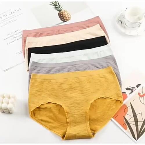 Japanese Style Underwear Womens Cotton Panties Sexy Lace Underpants Mid Waist Solid Color Briefs Seamless Panties Sexy Lingerie