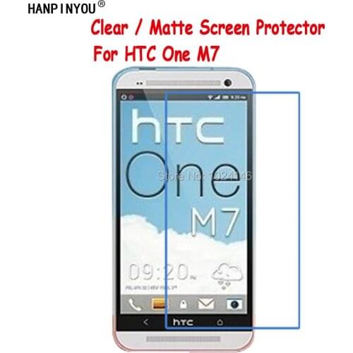 New HD Clear / Anti-Glare Matte Front Soft Screen Protector For HTC One M7 801 801E 4.7" Protective Film Guard + Cleaning Cloth