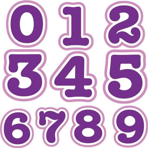 Huge 0-9 Numbers Metal Cutting Dies And Plastic Stencils for DIY Scrapbooking Embossing Decoration Card Crafts Die Cut 2019