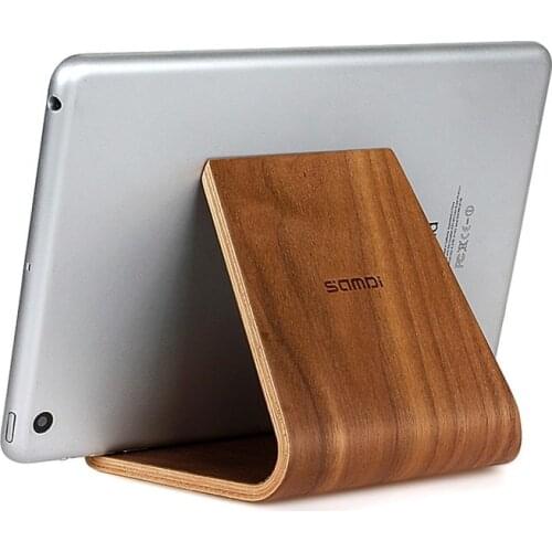 Portable Birch Wooden Phone Tablet Stand Holder Dock Station Cradle for iPhone10 8 7 Plus iPad mini 4 Air Samsung S8 edge