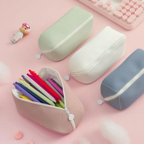 Simple Cute Stationery Box Storage Bag Large Capacity Pencil Case Multifunctional Portable Student Stationery