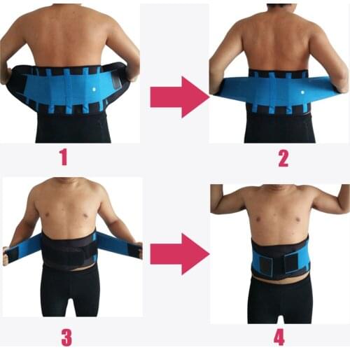 Gym Sports Waist Support Brace Belt Durable Black Lumbar Lower Waist Belt Double Adjustable Back Belt For Pain Relief