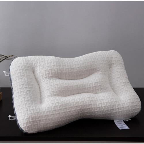 Quilted Embossed Technical Cotton Sleep Pillow Fits the Human Sleeping Posture at Home and Travel Bringing Good Sleep