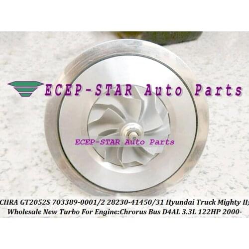Turbo CHRA Cartridge GT2052S 703389 703389-0002 28230-41450 Turbocharger For HYUNDAI Truck Mighty II Chrorus Bus HD72 3.3L D4AL