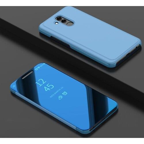Smart Mirror Case For Huawei Mate 20 Lite Case Mate20 Lite Clear View Flip Stand PU Leather Cover For Huawei Mate 20 Lite Case