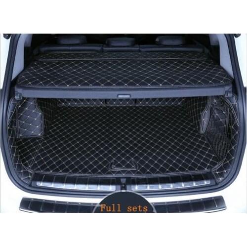 High quality! Special full sets trunk mats for BMW X1 F48 2017 waterproof boot carpets cargo liner mat for X1 2016,Free shipping