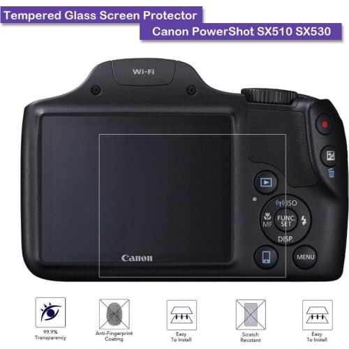 9H Tempered Glass LCD Screen Protector For Canon PowerShot SX510 SX530 Camera Accessories