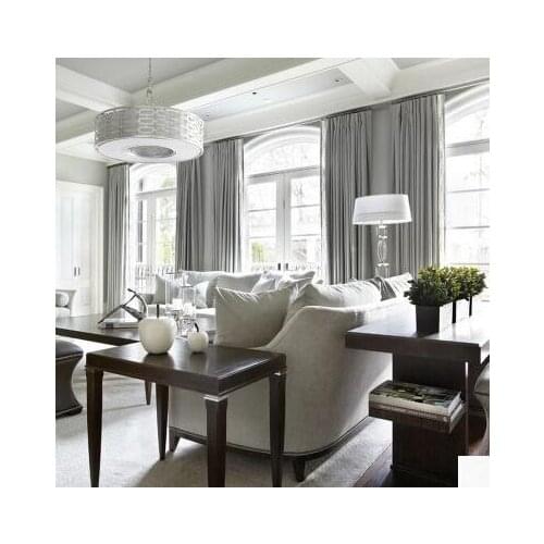 Simple modern solid solid curtain custom shading curtain material cotton linen room curtains