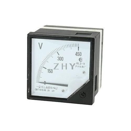 AC 10V 20V 50V 100V 200V 250V 300V 450V 500V 600V Analogue Dial AC Voltmeter Current Panel Meter 6L2-V
