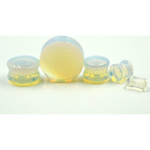 100pair Natural Stone Double Flared Ear Flesh Plug Expander Stretcher Jewelry Piercing Gauges